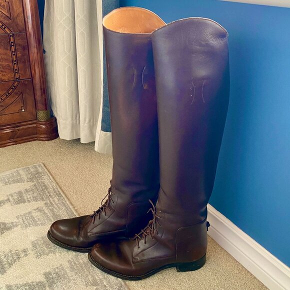 Dehner Blucher Field Equestrian Boots in Tan Calfskin - Picture 3 of 13